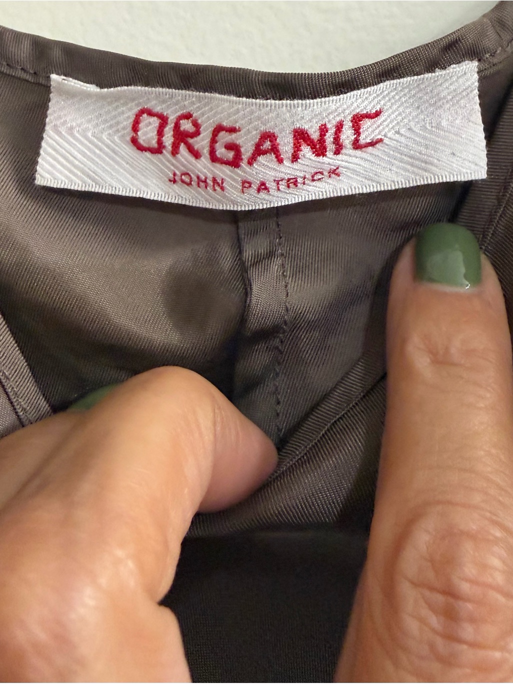 Organic By John Patrick Silk-Feel Cupro V-Neck Slip Dress (L) Nwot Midi/Calf — image 3 of 7